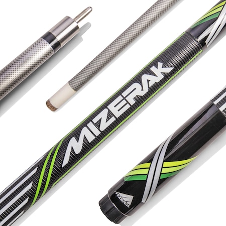 Mizerak 58 in. Premium Carbon Sport Grip Cue, Green P1884G